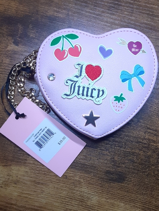 Juicy Couture Handbags - Juicy Couture Light Pink Heart-Shaped Crossbody